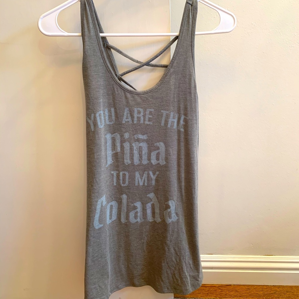 Graphic Tank: you are the pinà to my colada